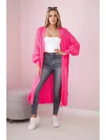Svetr dlouhý kardigan růžový neonový Svetr dlouhý kardigan růžový neonový