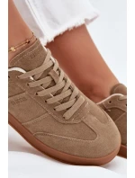 Dámské semišové sneakersy Big Star SS274675 HI-POLY SYSTEM Béžové Dámské semišové sneakersy Big Star SS274675 HI-POLY SYSTEM Béžové