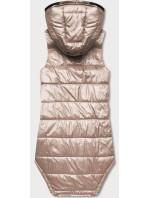 Světle béžová vesta s geometrickou spodní částí (B0122-51)