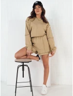 Dámský teplákový komplet PULGAR beige FashionStreet AY1012 Dámský teplákový komplet PULGAR beige FashionStreet AY1012