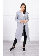 Dlouhá pláštěnka s kapucí šedá Dlouhá pláštěnka s kapucí šedá