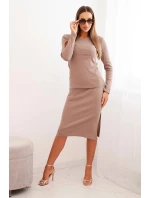 Dámský komplet bavlněný pruhovaný top a tužková sukně fango Dámský komplet bavlněný pruhovaný top a tužková sukně fango