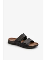 Pohodlné pánské pantofle se suchým zipem Inblu Black Pohodlné pánské pantofle se suchým zipem Inblu Black