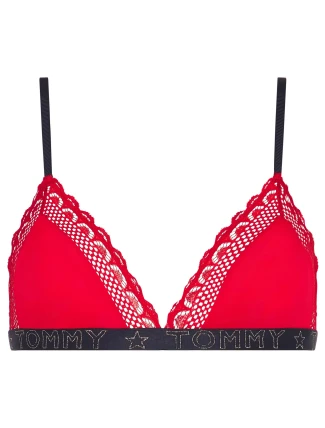Dámská nevyztužená podprsenka Triangle Bralette Holiday UW0UW02634-XLG - Tommy Hilfiger Dámská nevyztužená podprsenka Triangle Bralette Holiday UW0UW02634-XLG - Tommy Hilfiger