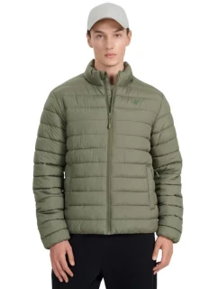 Pánská péřová bunda 4F M597 khaki 4FWAW25TDJAM597 43S pánské