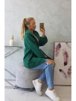 Zateplená bunda s vázáním v pase tmavě zelená Zateplená bunda s vázáním v pase tmavě zelená