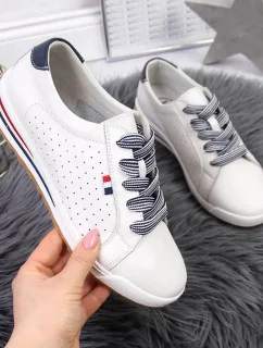 Dámské kožené tenisky PAW312 Bílá - Filippo