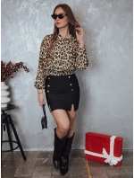 SAVANATOP dámská oversize halenka s leopardím vzorem FashionStreet RY2711