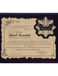 Plastový diplom s laminátovou rytinou