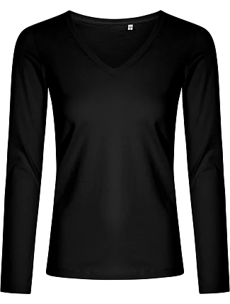 Promodoro 1560 Dámské tričko do V s dl. rukávem - X.O 40.1560 black Promodoro 1560 Dámské tričko do V s dl. rukávem - X.O 40.1560 black
