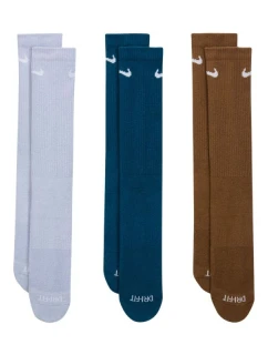 Ponožky Nike Everyday Plus Cushioned 3 páry fialová, modrá, hnědá SX6888 970