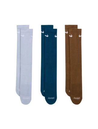 Ponožky Nike Everyday Plus Cushioned 3 páry fialová, modrá, hnědá SX6888 970