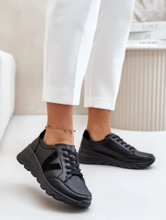 Dámské Kožené Sportovní Boty Vinceza 7918 Černé