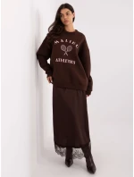 Mikina MJ BL H2519.34 tmavě hnědá Mikina MJ BL H2519.34 tmavě hnědá