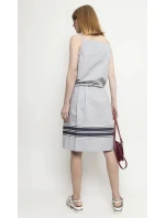 Dámské šaty W-Dk-3037-9G-H9-55-1 šedé - Deni Cler Milano Dámské šaty W-Dk-3037-9G-H9-55-1 šedé - Deni Cler Milano