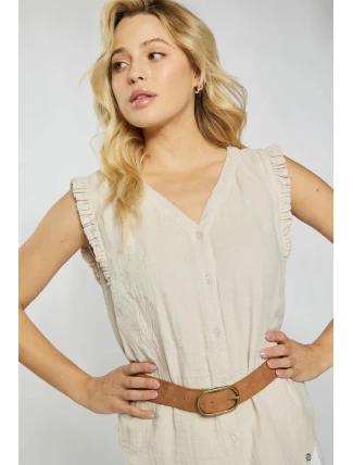 Dámská Mušelínová halenka Béžová - Monnari Dámská Mušelínová halenka Béžová - Monnari
