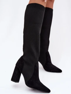 Kozačky na podpatku model 221897 Step in style