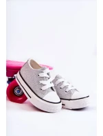 Dětské tenisky vázané stříbrný Wella