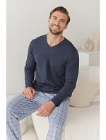 3670 Pánské dlouhé pyžamo DORIAN 5XL–6XL 3670 Pánské dlouhé pyžamo DORIAN 5XL–6XL