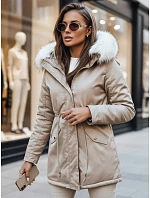 Dámská zimní bunda parka VIXEN béžová FashionStreet TY3873 Dámská zimní bunda parka VIXEN béžová FashionStreet TY3873