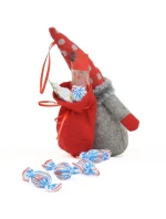 DEKORATIVNÍ ZRCADLO S DÁRKOVÝM SÁČKEM 20CM ČERVENÉ