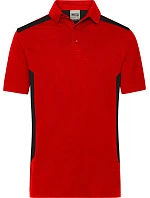 Daiber JN 1826 Pánské pracovní piqué polo "Strong" 02.1826 red/black
