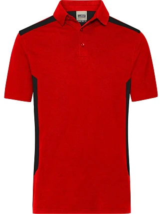 Daiber JN 1826 Pánské pracovní piqué polo "Strong" 02.1826 red/black