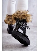 Dámské šněrovací boty do sněhu Černá Santero Dámské šněrovací boty do sněhu Černá Santero