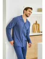 3485 PÁNSKÉ PYŽAMO S DLOUHÝM ZIPEM DEREK 5XL-6XL