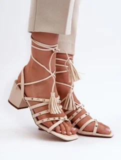 Sandály na podpatku model 197583 Step in style