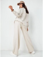 Dámská oversize džínová bunda MOLI light beige FashionStreet TY4133