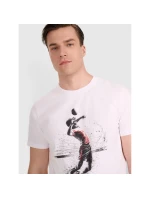 Pánské volejbalové tričko s potiskem 4F 4FRAW25TTSHM3318-10S