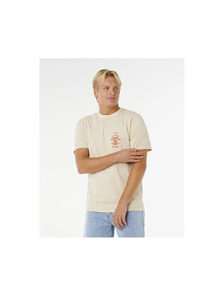 Pánské tričko RIP CURL Search Icon Tee, béžové Pánské tričko RIP CURL Search Icon Tee, béžové