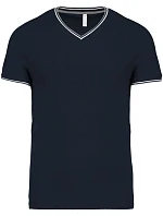 Kariban K 374 Pánské piqué tričko s výstřihem do V 20.K374 navy/light grey/white Kariban K 374 Pánské piqué tričko s výstřihem do V 20.K374 navy/light grey/white