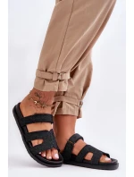 Dámské látkové sandály na zip černé Jose Dámské látkové sandály na zip černé Jose