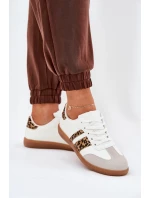 Nízké Dámské Tenisky Z Eko Kůže Leopardí Bílé Nonalorin Nízké Dámské Tenisky Z Eko Kůže Leopardí Bílé Nonalorin