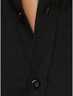 Pánská košile s krátkým rukávem, střih regular, černá, FashionStreet KX1088
