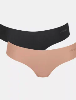 Dásmké kalhotky ZERO Microfibre 2.0 Hipstring C2P - BROWN - DARK COMBINATION - kombinace hnědé M004 - SLOGGI