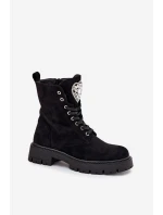 Dámské workery s krystaly na jazyku černé Rosira Dámské workery s krystaly na jazyku černé Rosira