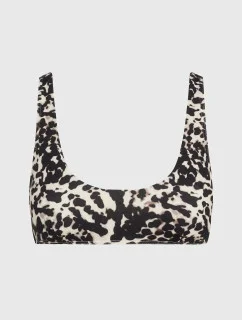 Dámská plavková podprsenka KWKW02489 0GM vzor leopard - Calvin Klein