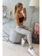 Dámské kalhoty 2628P světle šedé - Kesi