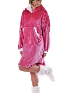 Siena mikina oversize Starorůžová