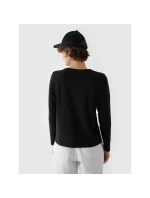 Dámské oversize hladké tričko s dlouhým rukávem 4F 4FWMM00TLONF431-20S