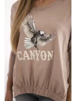Dámská halenka s orlem a nápisem Canyon velbloud Dámská halenka s orlem a nápisem Canyon velbloud