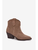 Boty na podpatku model 219127 Step in style Boty na podpatku model 219127 Step in style