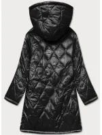 Černá dámská prošívaná oversize bunda s kapucí (ag5-010) Černá dámská prošívaná oversize bunda s kapucí (ag5-010)