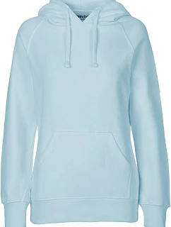 Neutral O 83101 Dámská mikina s kapucí z bio bavlny 77.8311 light blue