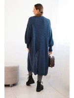 Dlouhý svetr kardigan tmavě jeansový Dlouhý svetr kardigan tmavě jeansový