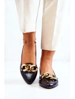 Kožené lodičky z hadí kůže Černe Elissabeth