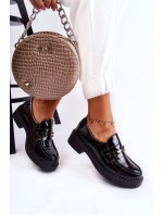 Lakované Boty Se Stříbrným Ornamentem Černý Hestill